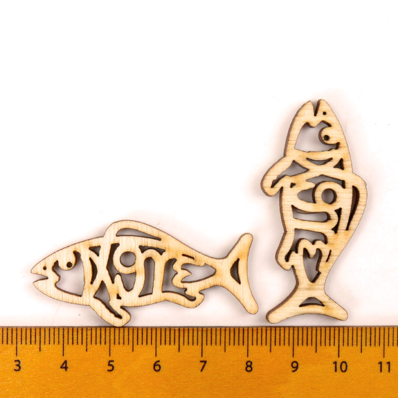 Wooden Cute Fish Shape Arts Pa - Embellishments For Scrapbooking 리뷰 및 가격