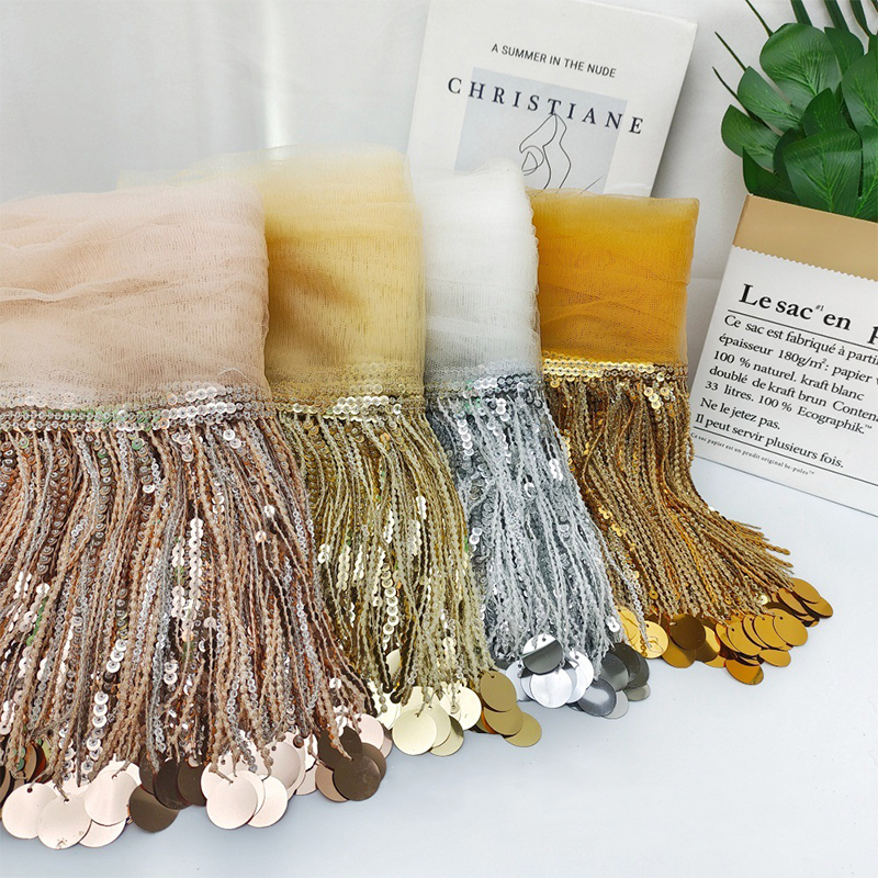 10 Yards Sequins Tassel Lace T - Lace Ribbon Trim 리뷰 및 가격