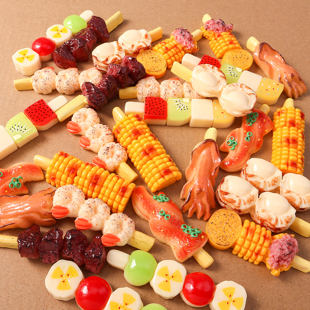 4pcs Simulation Foood Barbecue - Embellishments For Scrapbooking 리뷰 및 가격