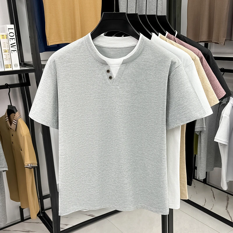 Men's Minimalist Henley Neck T - Embellish Knit 리뷰 및 가격