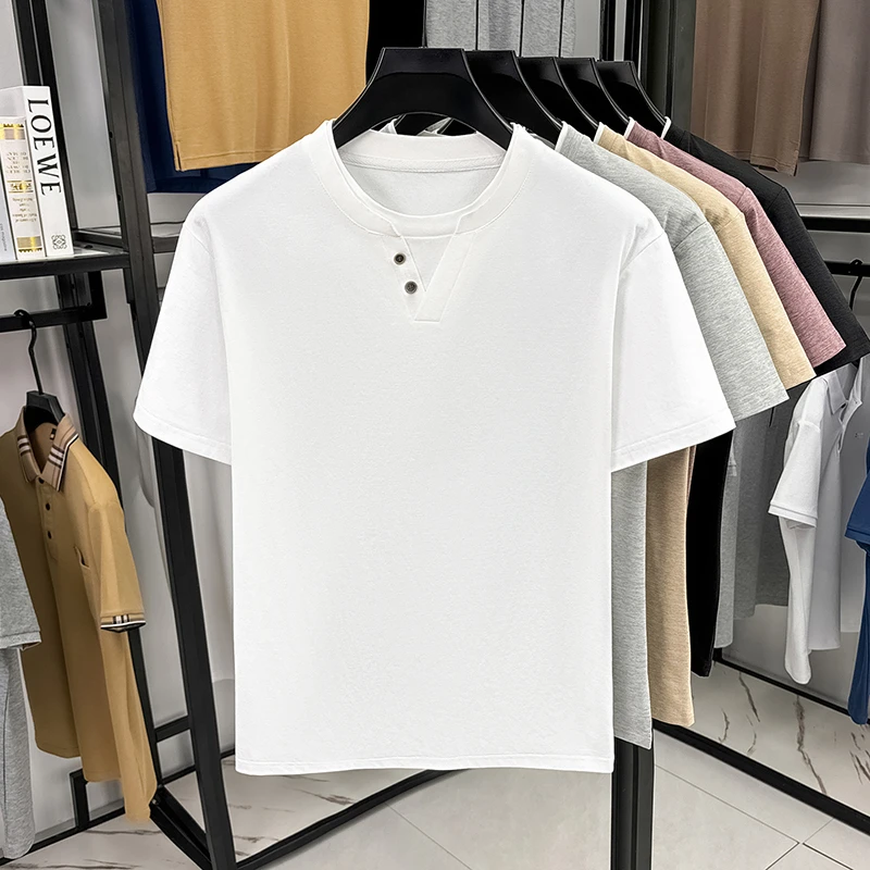 Men's Minimalist Henley Neck T - Embellish Knit 리뷰 및 가격