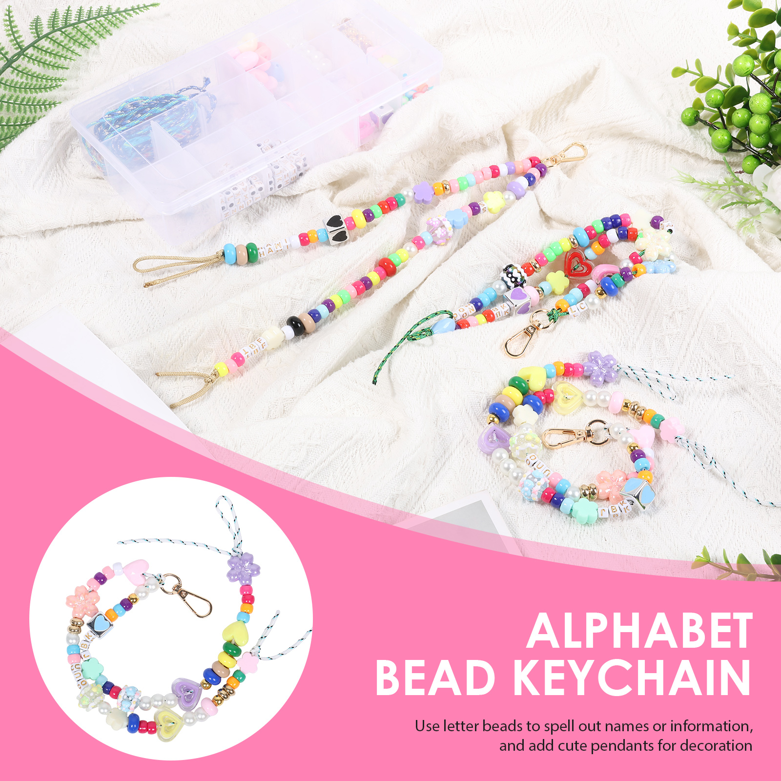 421PCS Beaded Keychain Making  - Embellishment Crafts 리뷰 및 가격