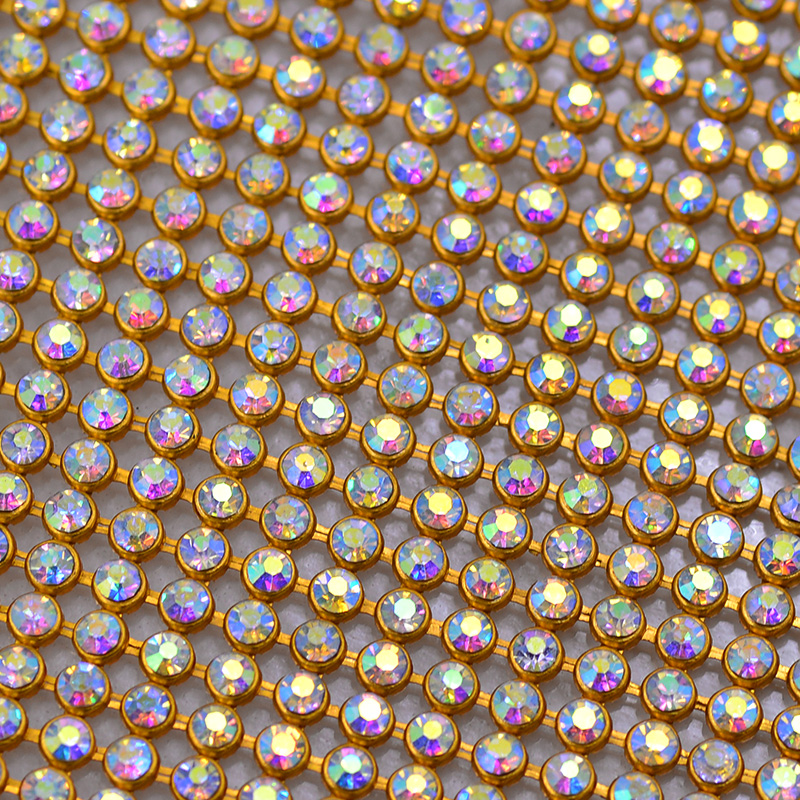 JUNAO 45*120cm Crystal AB Glas - Crystal Mesh Fabric 리뷰 및 가격