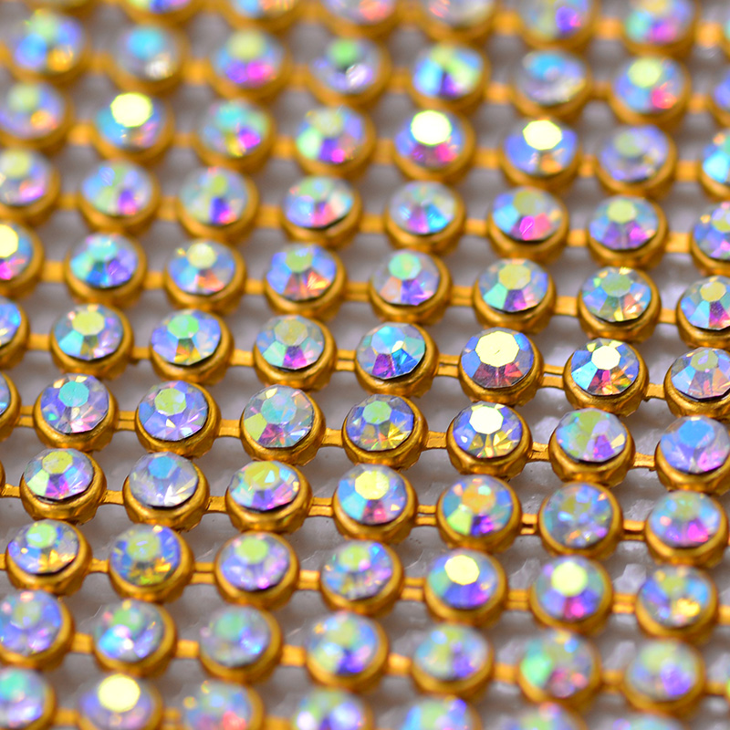 JUNAO 45*120cm Crystal AB Glas - Crystal Mesh Fabric 리뷰 및 가격