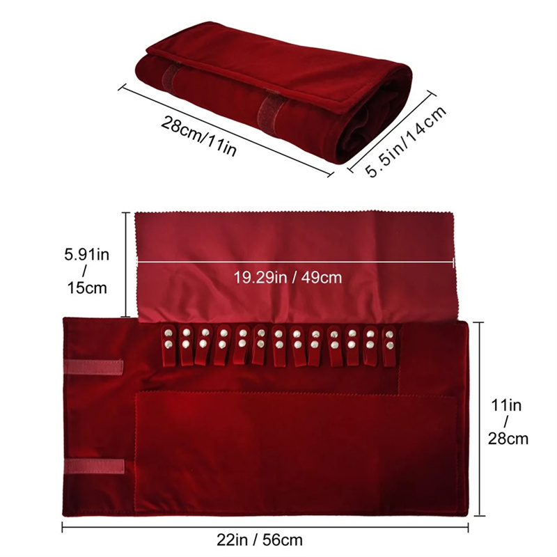 Burgundy Velvet Jewelry Roll-U - Velvet Ribbon Roll 리뷰 및 가격