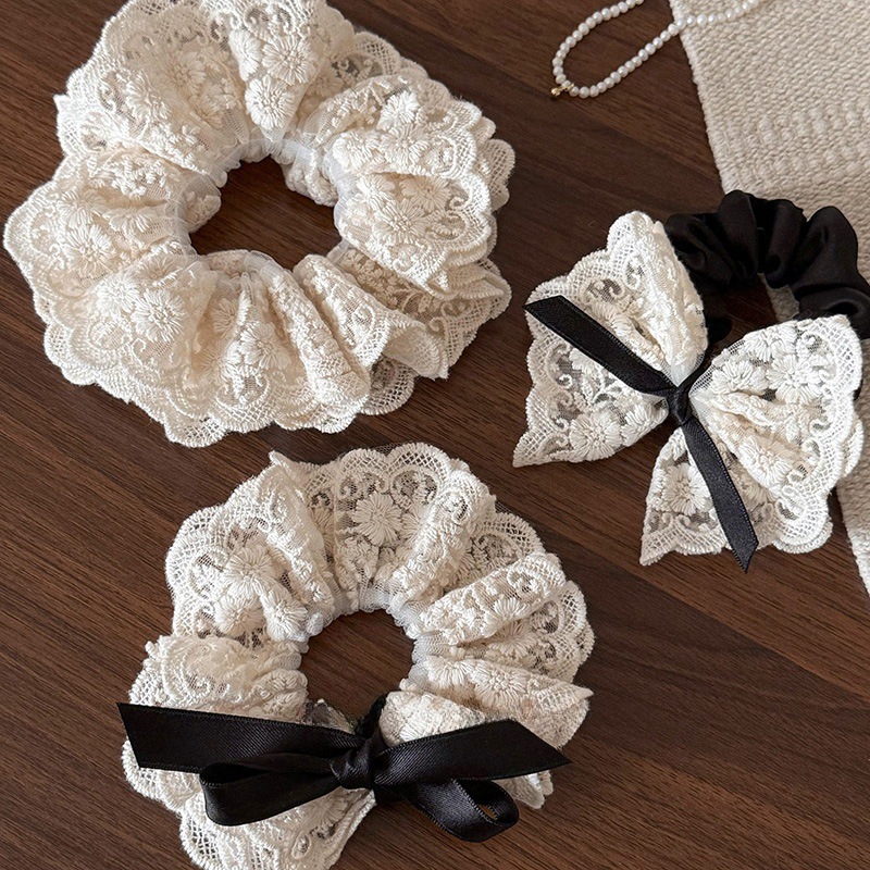 French retro double layered bo - Lace Ribbon Trim 리뷰 및 가격