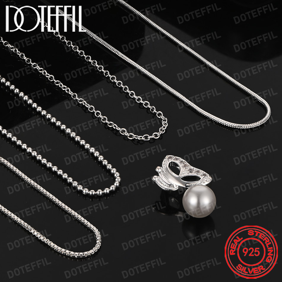 925 Sterling Silver Exquisite  - Pearl Trim Chain 리뷰 및 가격