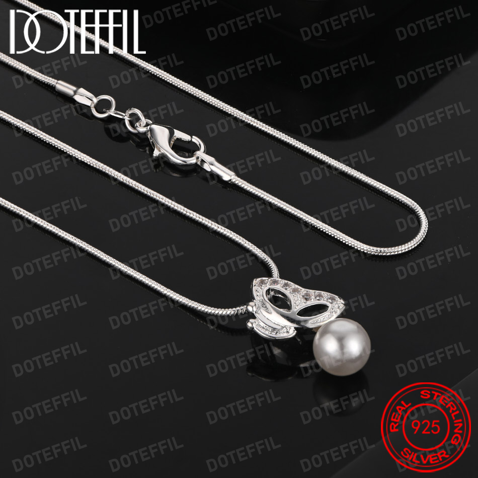 925 Sterling Silver Exquisite  - Pearl Trim Chain 리뷰 및 가격