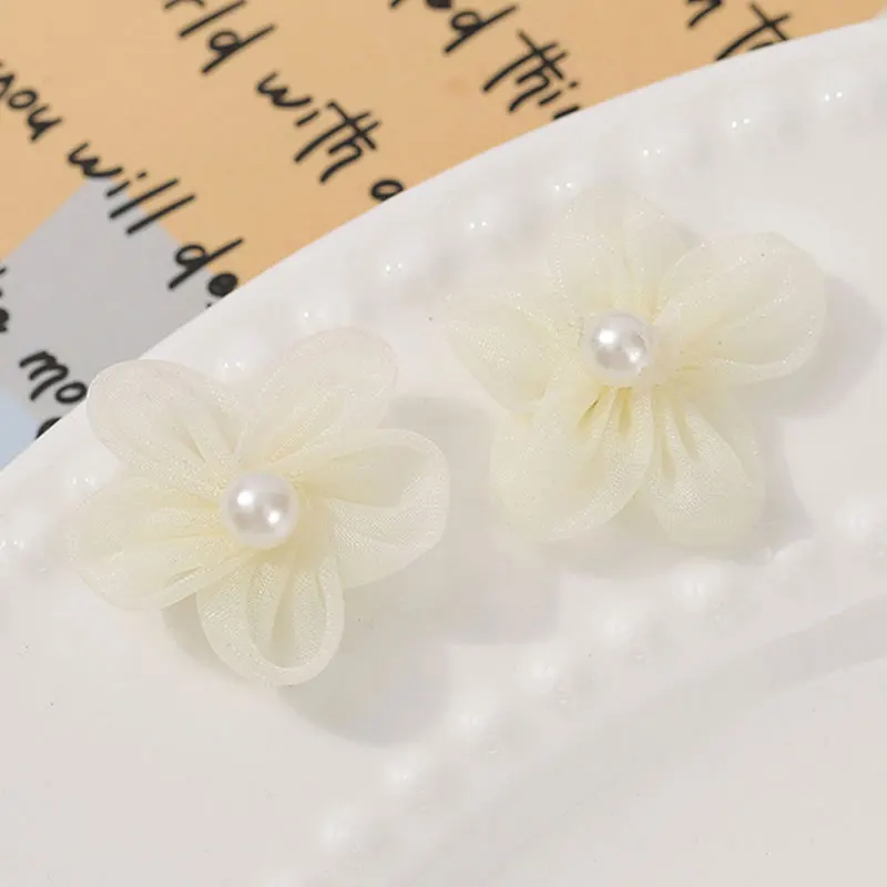 100PCS Pearl Yarn Flower Appli - Applique Patch Flower 리뷰 및 가격