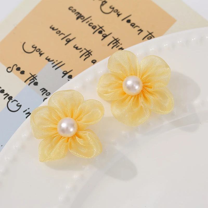100PCS Pearl Yarn Flower Appli - Applique Patch Flower 리뷰 및 가격