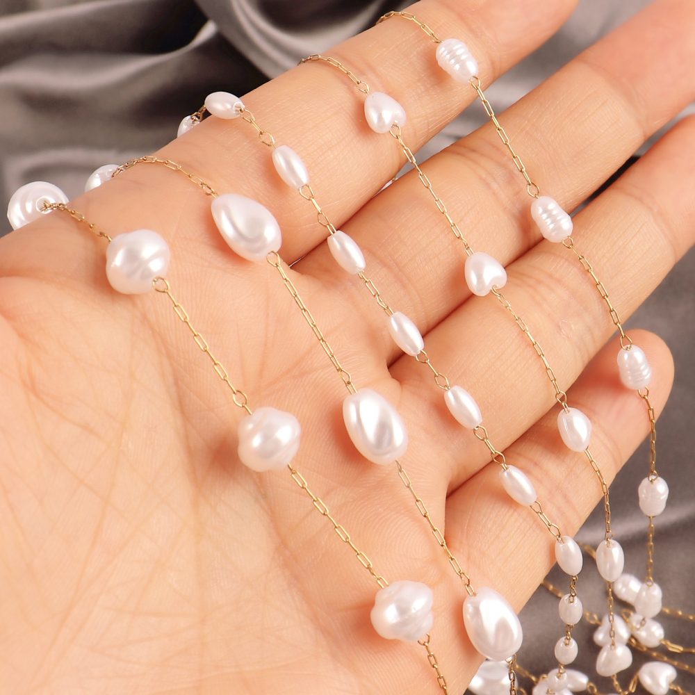 1Meters Stainless Steel Chain  - Pearl Trim Chain 리뷰 및 가격