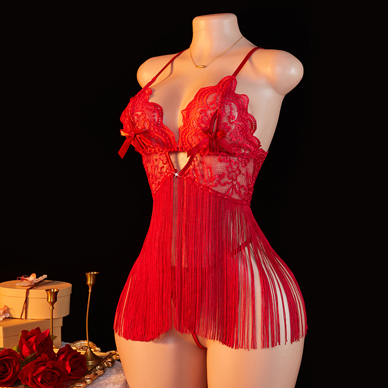 Transparent Lace Women Red Str - Tassel Fringe Trim 리뷰 및 가격