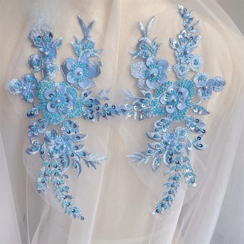 2PCS/1Pair New 12 Colors Sequi - Applique Patch Flower 리뷰 및 가격