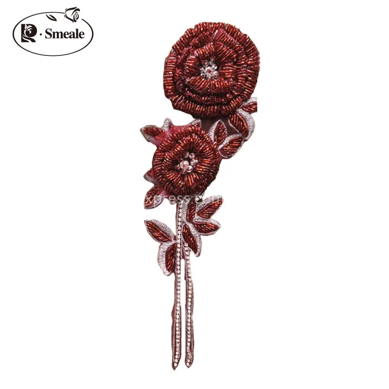 NEW Multicolor Handmade Beaded - Applique Patch Flower 리뷰 및 가격