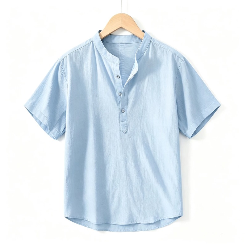 Men Cotton Linen Short-Sleeve  - Embellish Knit 리뷰 및 가격