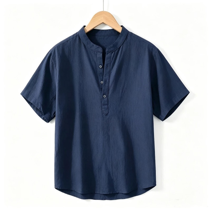 Men Cotton Linen Short-Sleeve  - Embellish Knit 리뷰 및 가격