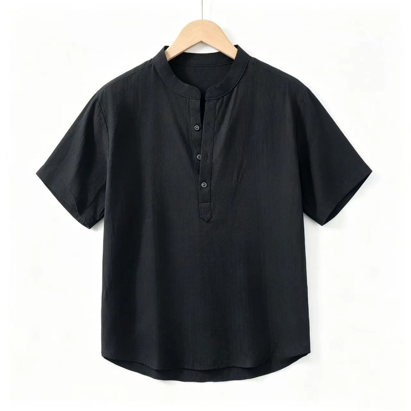Men Cotton Linen Short-Sleeve  - Embellish Knit 리뷰 및 가격