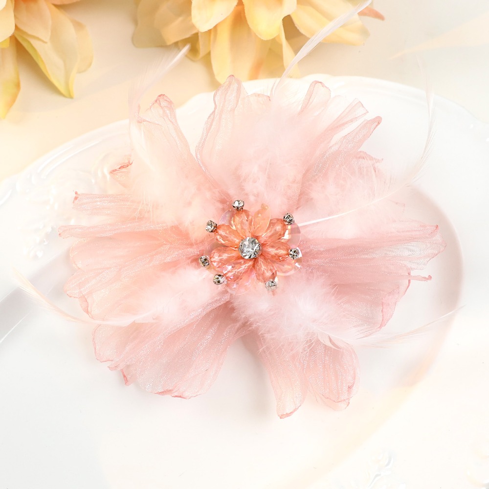 Handmade Mesh Feather Flower B - Crystal Mesh Fabric 리뷰 및 가격