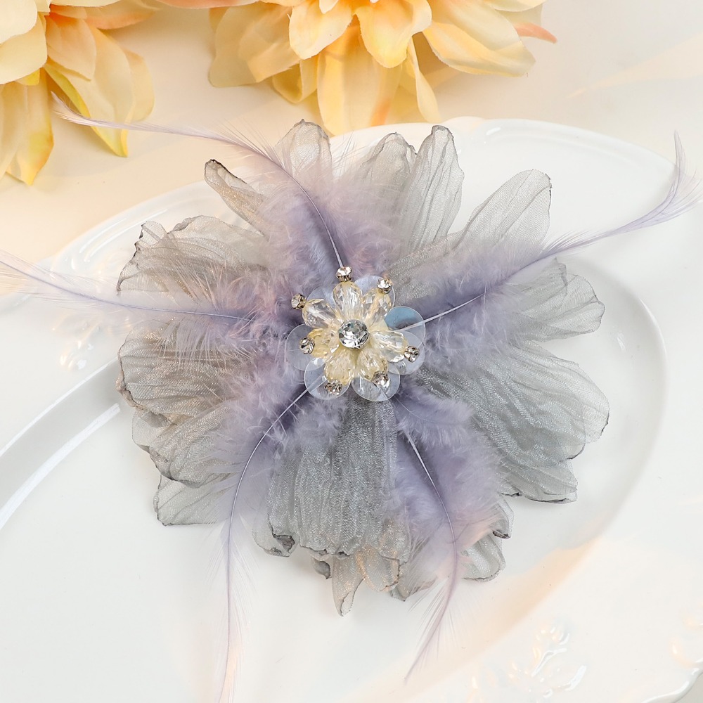 Handmade Mesh Feather Flower B - Crystal Mesh Fabric 리뷰 및 가격