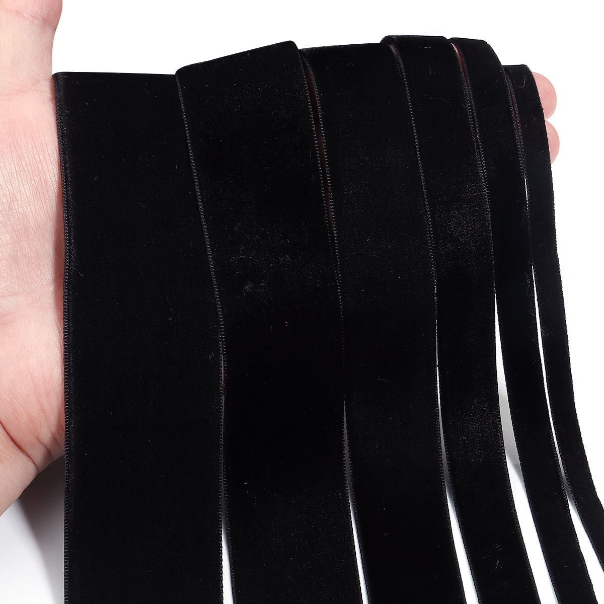 5-10Yards Black Velvet Ribbon  - Velvet Ribbon Roll 리뷰 및 가격