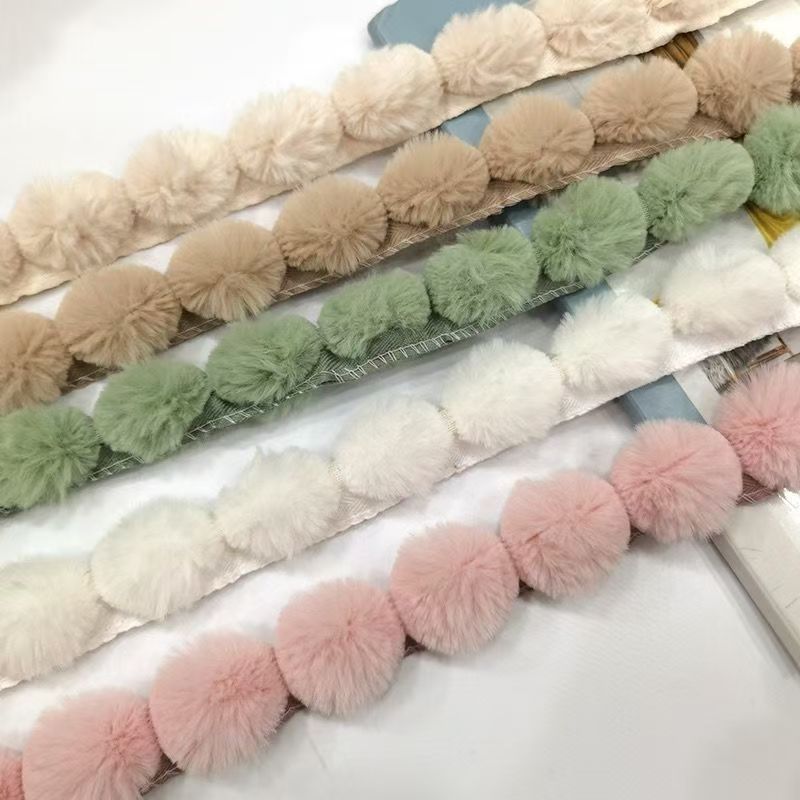 3cm Faux Rabbit Fur Pom Pom Ba - Fringe Ribbon Sewing 리뷰 및 가격