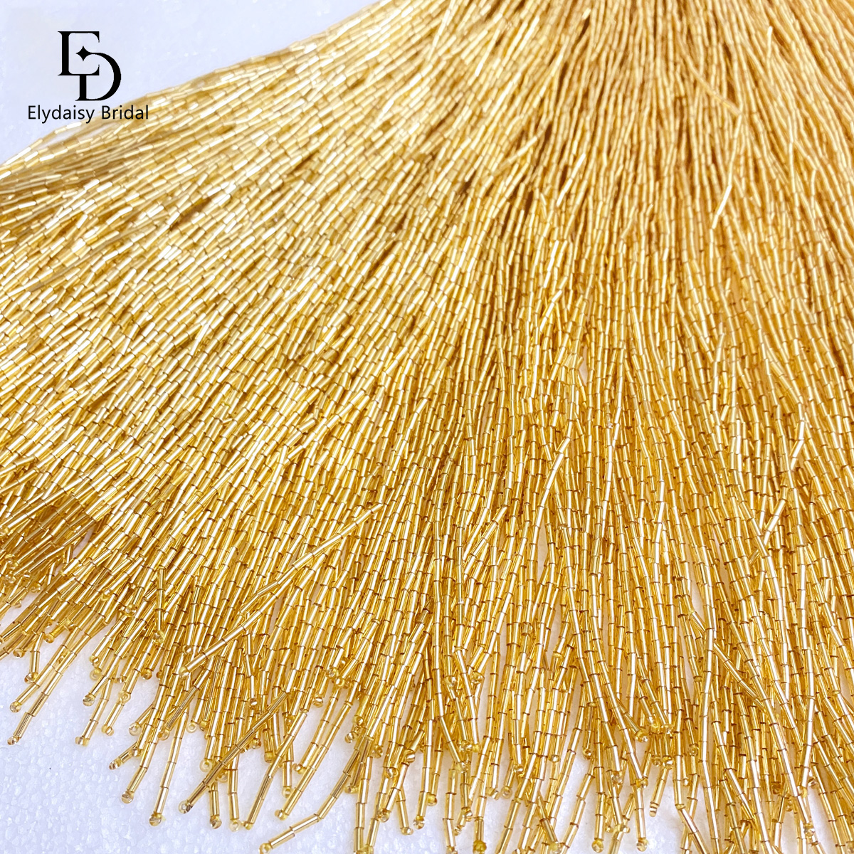 ELYDAISY 1Meter Length Champag - Fringe Ribbon Sewing 리뷰 및 가격