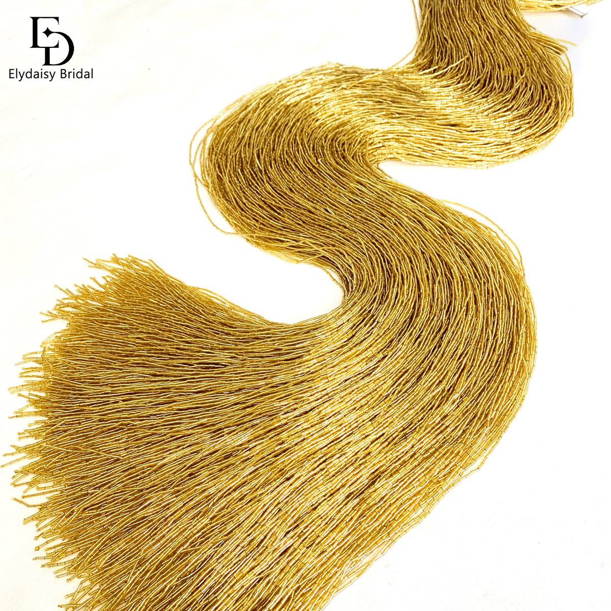 ELYDAISY 1Meter Length Champag - Fringe Ribbon Sewing 리뷰 및 가격