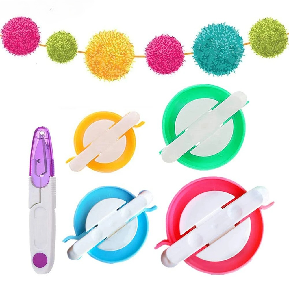 4-Size Pom Pom Maker Kit with  - Pom Pom Maker Tool 리뷰 및 가격