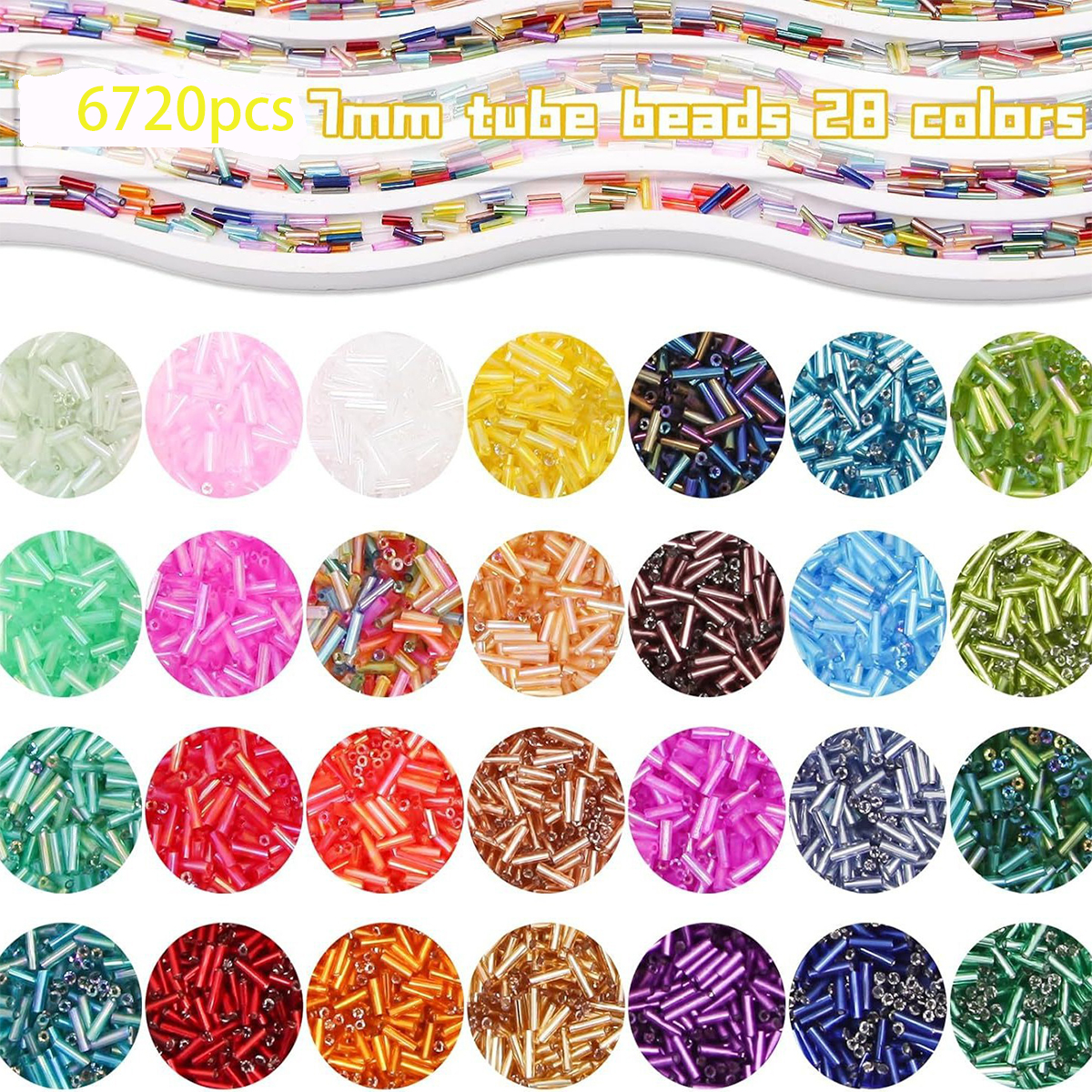 About 6720Pcs/Box 7mm 28 Color - Craft Embellishment Storage 리뷰 및 가격