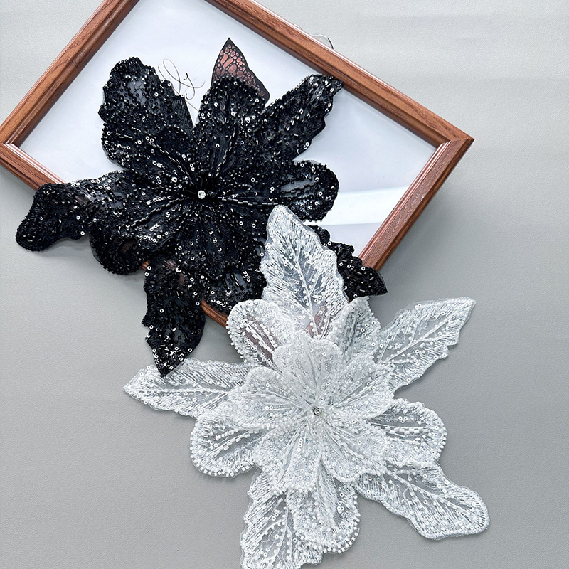 Sequin Beaded Flower Collar Ap - Applique Patch Flower 리뷰 및 가격