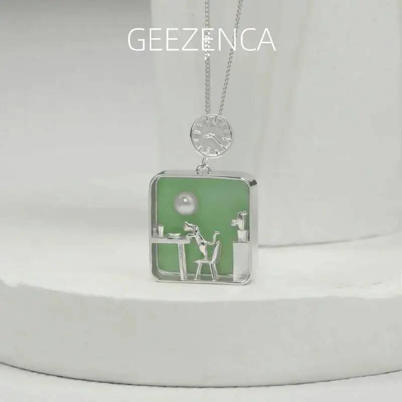 GEEZENCA 925 Sterling Silver G - Pearl Trim Chain 리뷰 및 가격