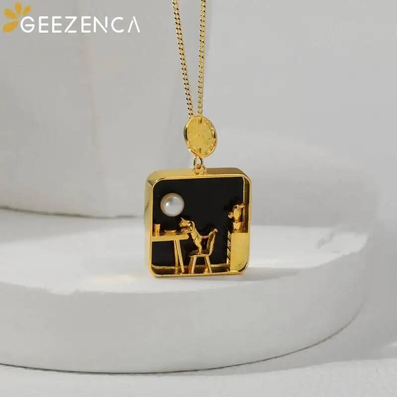 GEEZENCA 925 Sterling Silver G - Pearl Trim Chain 리뷰 및 가격