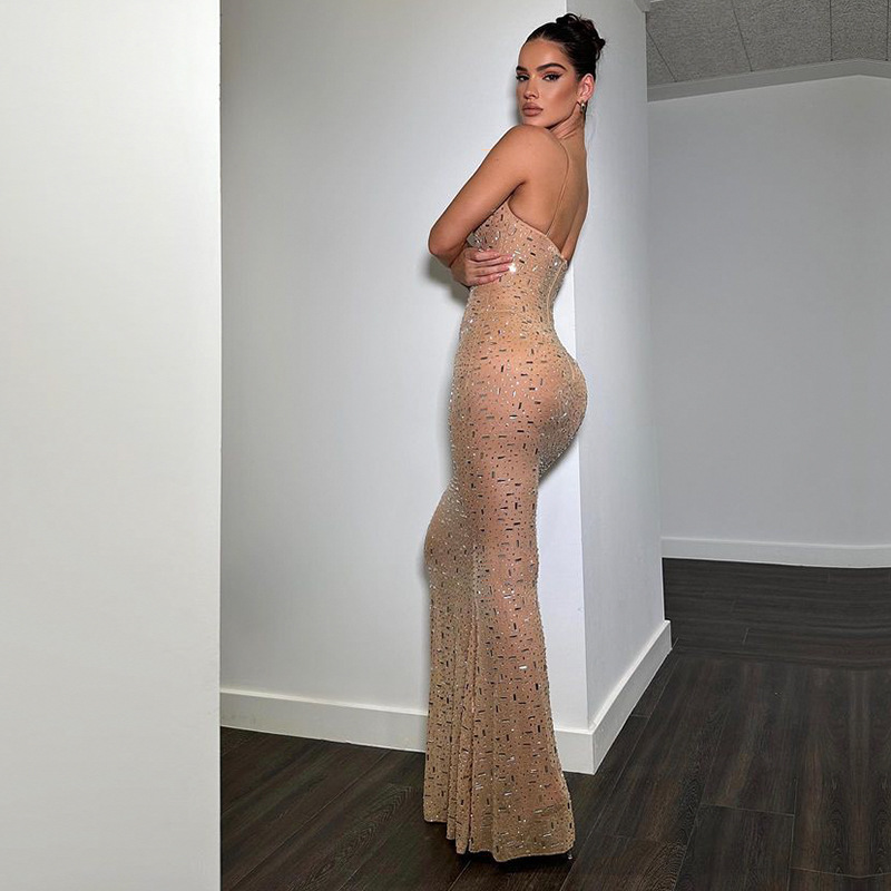 Sexy Strapless Bodycon Dress w - Crystal Mesh Fabric 리뷰 및 가격