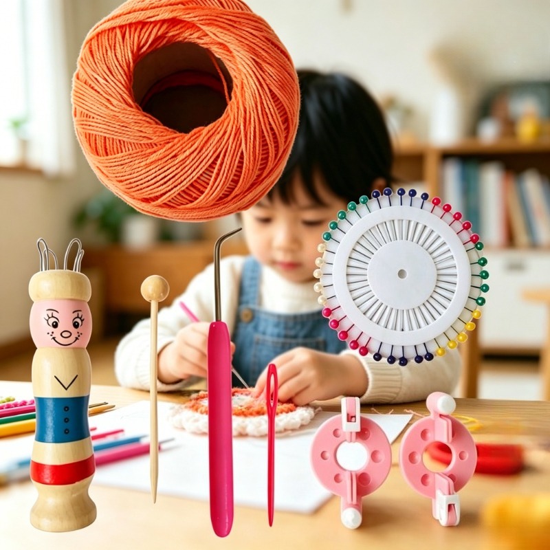 Wooden Doll French Knitter Kid - Pom Pom Maker Tool 리뷰 및 가격