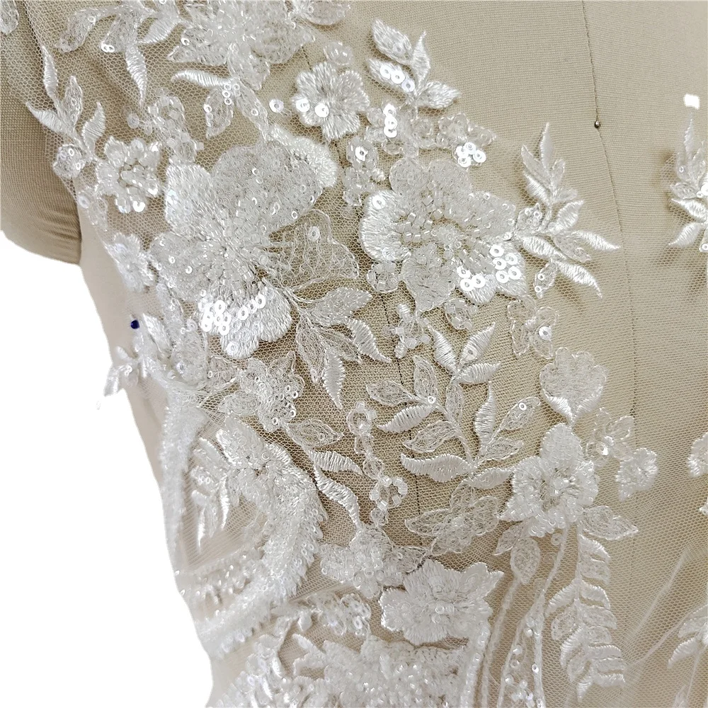 New Beaded Sequins Lace Mirror - Applique Patch Flower 리뷰 및 가격
