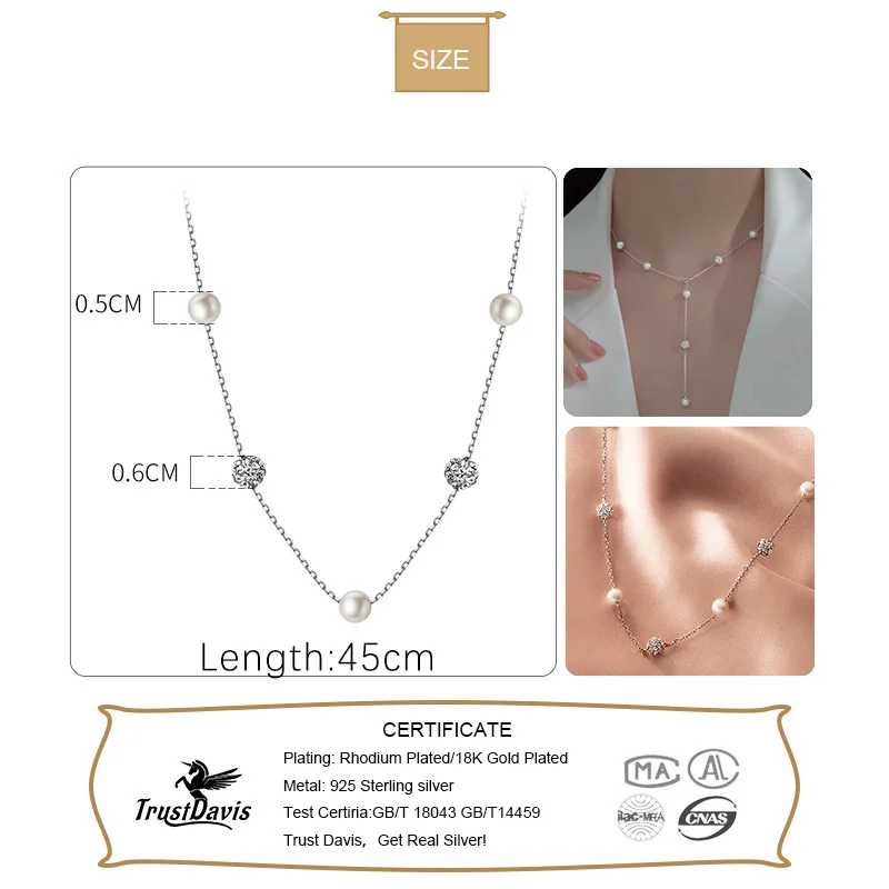 TrustDavis Real 925 Sterling S - Pearl Trim Chain 리뷰 및 가격