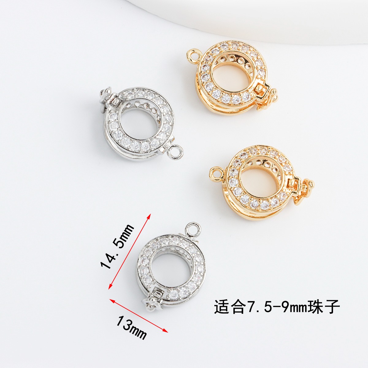 18K Real Gold-plated Zircon Ro - Pearl Trim Chain 리뷰 및 가격