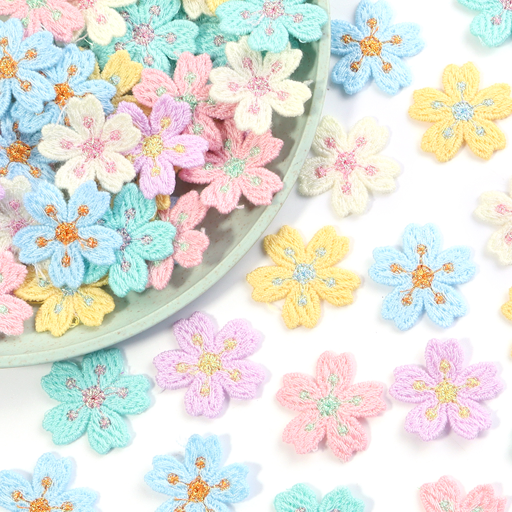 20pcs/lot Colorful 2.4cm Embro - Applique Patch Flower 리뷰 및 가격