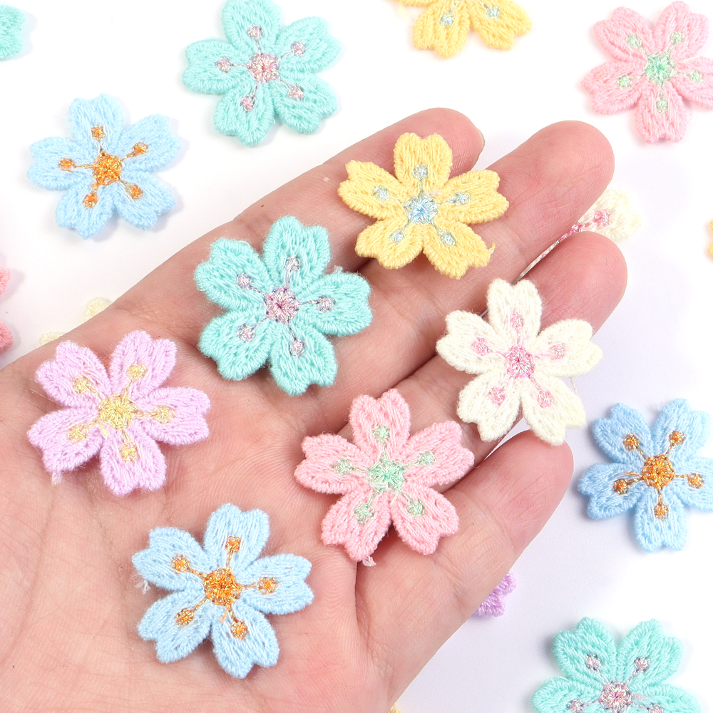 20pcs/lot Colorful 2.4cm Embro - Applique Patch Flower 리뷰 및 가격