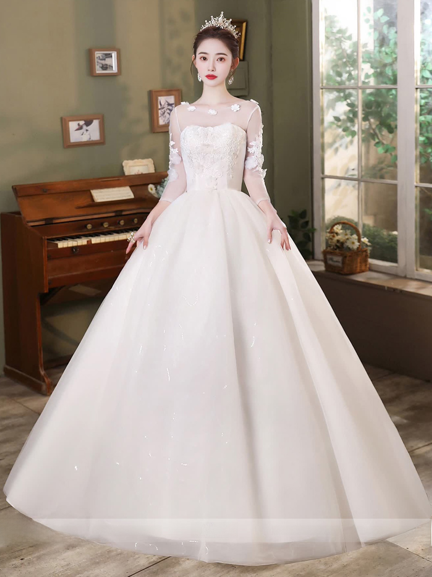 plus Size Lightweight Wedding  - Crystal Mesh Fabric 리뷰 및 가격