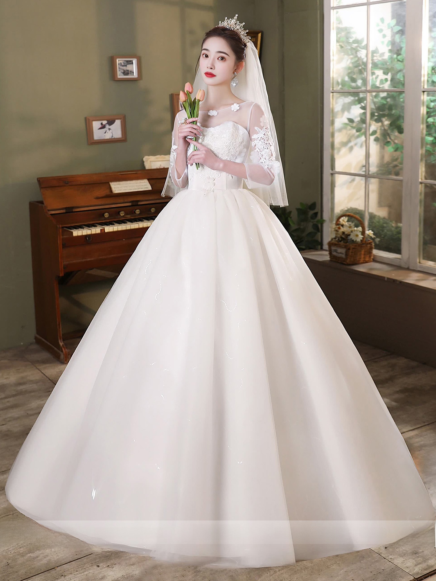 plus Size Lightweight Wedding  - Crystal Mesh Fabric 리뷰 및 가격