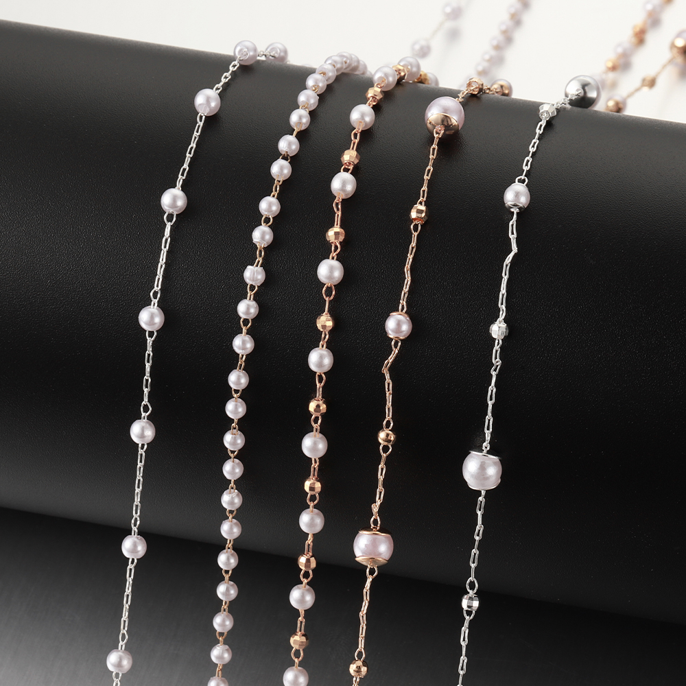 1 Meter Beaded Imitation Pearl - Pearl Trim Chain 리뷰 및 가격