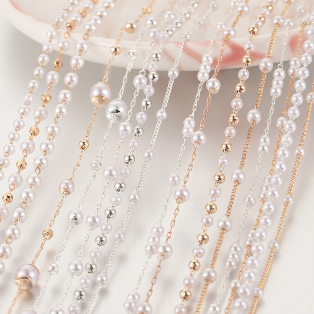 1 Meter Beaded Imitation Pearl - Pearl Trim Chain 리뷰 및 가격