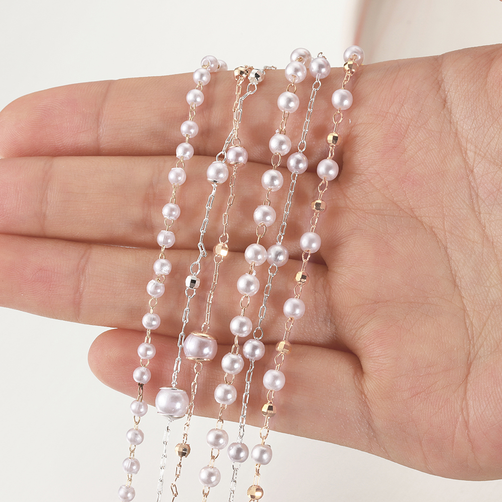 1 Meter Beaded Imitation Pearl - Pearl Trim Chain 리뷰 및 가격